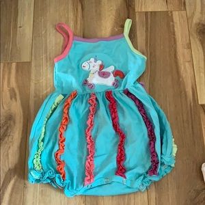 Lemon loves lime unicorn romper